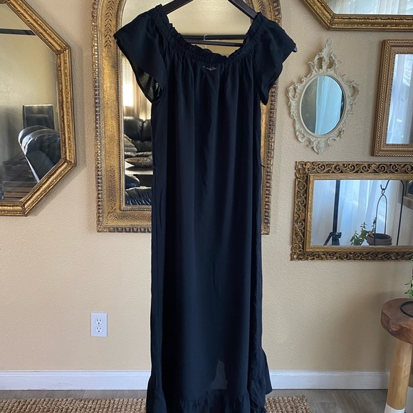 Black Loft Off-the-Shoulder Dress! - Picture 2 of 9